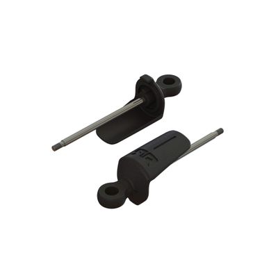 ARRMA Shock Shaft Eyelet and Spring Perch Front, ARAC8988, Grey/Silver