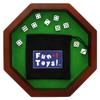 Fun+1 Toys! 11.75-Inch Octagonal Wooden Dice Tray - Dice Included view 3