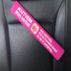 2 Pack Autism Non-Verbal Medical Alert Seat Belt Covers (Bright Pink) view 1