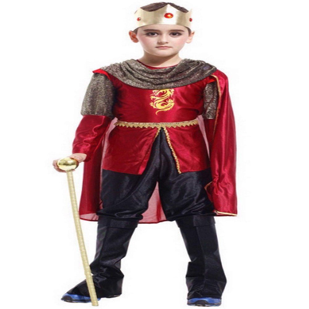 Brcus Boys Lord Prince Noble King Halloween Cosplay Costume Role Play Dress up X-Large