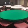 Felt Poker Table covers that fits any Lifetime folding table - Custom made to order - casino green, black, blue, purple, brown, tan or red (Green casino, 48 inch round) view 3