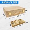 GSE Games & Sports Expert Wooden Poker Chip Case with 3 Chip Trays, Holds 300 Chips, Casino Grade Chips Holder for Poker Chips (Oak) view 2