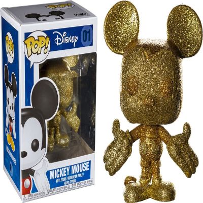 Funko Pop Disney: Gold Diamond Glitter Mickey Mouse Collectible Figure, Multicolor
