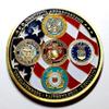 Grateful Appreciation Thank You For Your Service Military Family Large Colorized Challenge Art Coin view 2