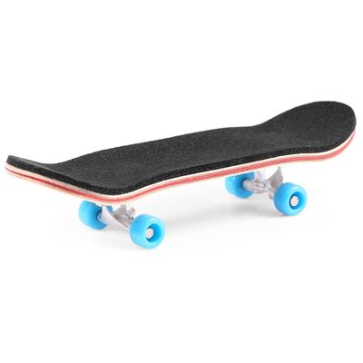 BISOZER Mini Finger Skateboard  Wooden Finger Board Ultimate Sport Training Props in Light Brown with Ball Bearings -1 Pack (Random Color Bearing Wheels)