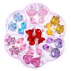 Hicarer 7 Pairs Clip on Earrings for Girls Crystal Princess Dress up Play Earrings with Pink Clear Box and Soft Rubber Pads for Little Girl Kids Toddlers Birthday Valentine's Party Supplies view 2