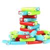 HOMSEEK Tumbling Tower Stacking Blocks,Colored Cartoon Plastic Building Blocks Board Toppling Colorful Cube view 2