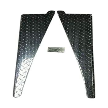PBR Products Compatible with Jeep CJ7 CJ5 CJ8 Scrambler Diamond Plate Front Fender TOP Covers 45 Bend 1/2" Silver