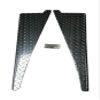 PBR Products Compatible with Jeep CJ7 CJ5 CJ8 Scrambler Diamond Plate Front Fender TOP Covers 45 Bend 1/2" Silver view 1