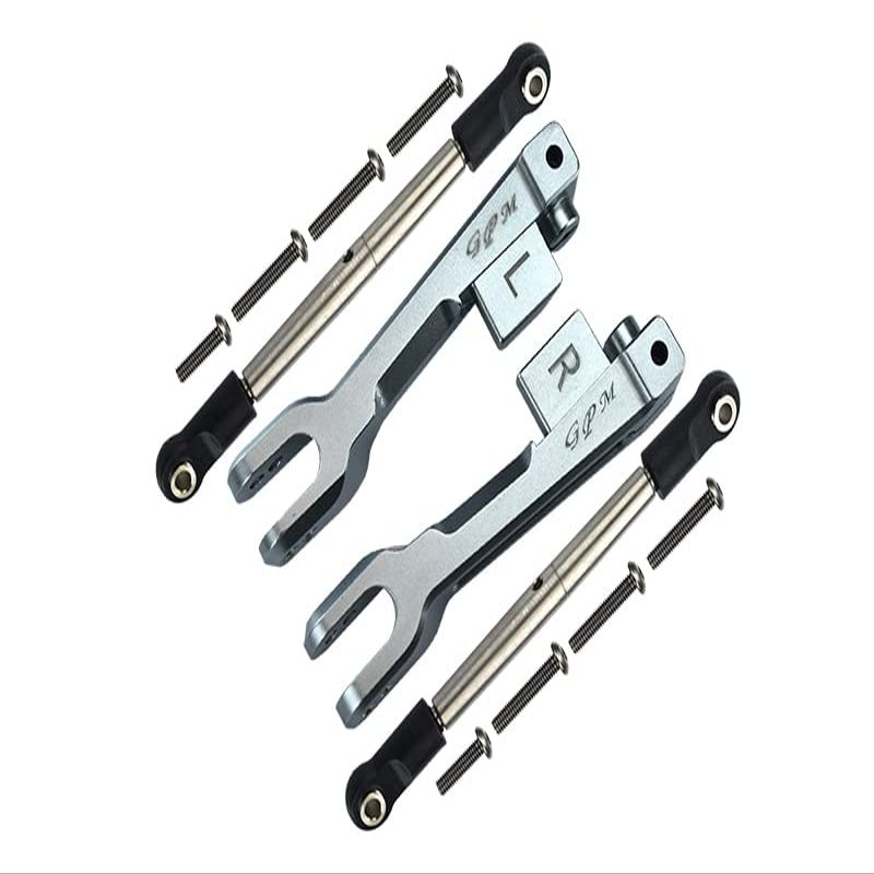 GPM 12Pc Set Upgrades Aluminum Rear Sway Bar & Stainless Steel Linkage for 1/7 Unlimited Desert Racer 85076-4 RC Cars (Gray)