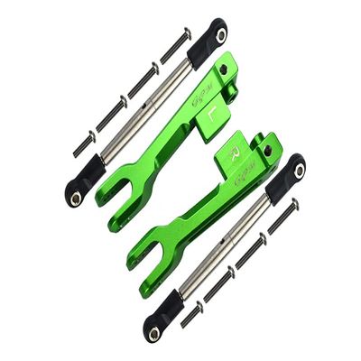 GPM 12Pc Set Upgrades Aluminum Rear Sway Bar & Stainless Steel Linkage for 1/7 Unlimited Desert Racer 85076-4 RC Cars (Green)