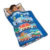 EVERYDAY KIDS Toddler Nap Mat with Removable Pillow -Choo Choo Train- Carry Handle with Fastening Straps Closure, Rollup Design, Soft Microfiber for Preschool, Daycare, Sleeping Bag - Ages 2-6 Years view 1