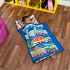 EVERYDAY KIDS Toddler Nap Mat with Removable Pillow -Choo Choo Train- Carry Handle with Fastening Straps Closure, Rollup Design, Soft Microfiber for Preschool, Daycare, Sleeping Bag - Ages 2-6 Years view 2