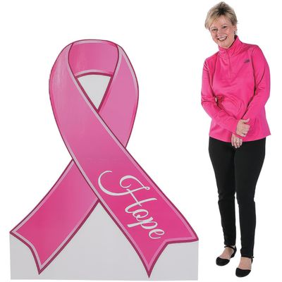 Pink Ribbon Awareness Standup - Party Decor - 1 Piece