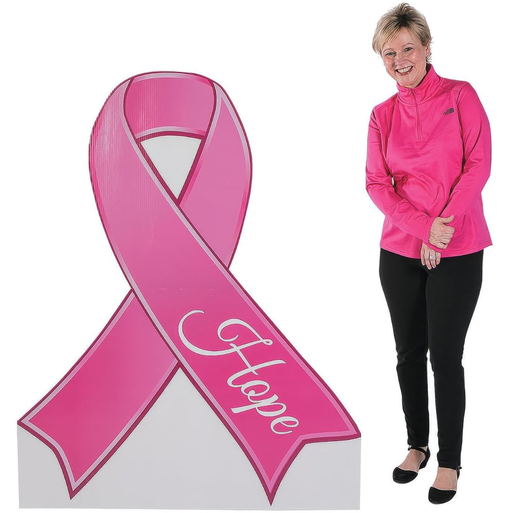Pink Ribbon Awareness Standup - Party Decor - 1 Piece