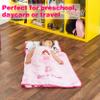 EVERYDAY KIDS Toddler Nap Mat with Removable Pillow -Born to Dance Ballerina- Carry Handle with Straps Closure, Rollup Design, Soft Microfiber for Preschool, Daycare, Sleeping Bag - Ages 2-6 Years view 2