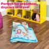 EVERYDAY KIDS Toddler Nap Mat with Removable Pillow -Underwater Mermaids- Carry Handle with Fastening Straps Closure, Rollup Design, Soft Microfiber for Preschool, Daycare Sleeping Bag, Ages 2-6 years view 2