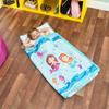 EVERYDAY KIDS Toddler Nap Mat with Removable Pillow -Underwater Mermaids- Carry Handle with Fastening Straps Closure, Rollup Design, Soft Microfiber for Preschool, Daycare Sleeping Bag, Ages 2-6 years view 3