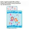 EVERYDAY KIDS Toddler Nap Mat with Removable Pillow -Underwater Mermaids- Carry Handle with Fastening Straps Closure, Rollup Design, Soft Microfiber for Preschool, Daycare Sleeping Bag, Ages 2-6 years view 4