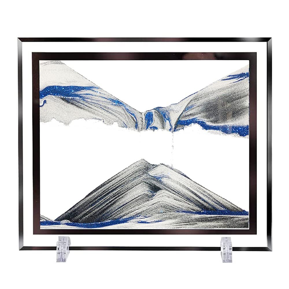 Laenshi Feili Moving Sand Art Picture Deep Sea Dynamic 3D Sandscapes Pictures in Motion Office Desktop Art Decor Toys