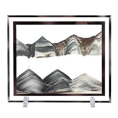 Laenshi Moving Sand Art Picture Deep Sea Dynamic 3D Sandscapes Pictures in Motion Office Desktop Art Decor Toys