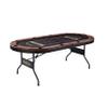 Barrington Charleston 10 Player Folding Poker Table, Oval Card Table, Casino Style Tournament Poker Table with Padded Rails and Cup Holders view 1