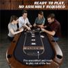 Barrington Charleston 10 Player Folding Poker Table, Oval Card Table, Casino Style Tournament Poker Table with Padded Rails and Cup Holders view 3