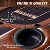 Barrington Charleston 10 Player Folding Poker Table, Oval Card Table, Casino Style Tournament Poker Table with Padded Rails and Cup Holders view 4