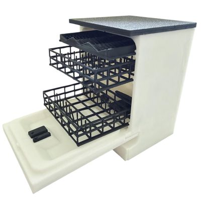 1:12 Miniature Dollhouse Functional Dishwasher Unit