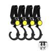 4Pcs Stroller Hooks, Multi-Purpose Hanger with Anti-Slip Strap for Baby Stroller, Pram, Pushchair, Bicycle, Wheelchair, Motorcycle view 1