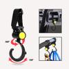 4Pcs Stroller Hooks, Multi-Purpose Hanger with Anti-Slip Strap for Baby Stroller, Pram, Pushchair, Bicycle, Wheelchair, Motorcycle view 3