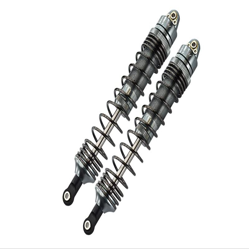 GPM For Traxxas Unlimited Desert Racer 4X4 (#85076-4) Upgrade Parts Aluminum Rear Spring Dampers (139mm) - 2Pc Set Gray Silver