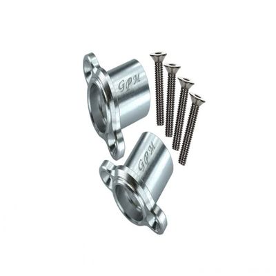 1:10 Baja Rey/Rock Rey/Hammer Rey U4 Upgrade Parts Aluminum Rear Axle Adapters - 1Pr Set Silver