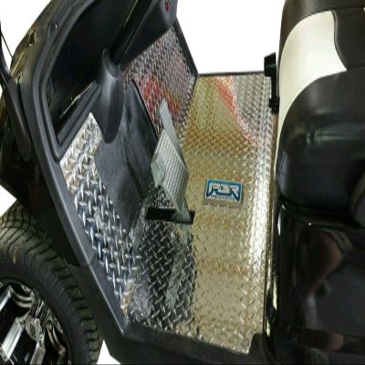 PBR Product Compatible with Yamaha Drive G29 2007 up Diamond Plate Floor Cover Kit 5 Piece kit Silver