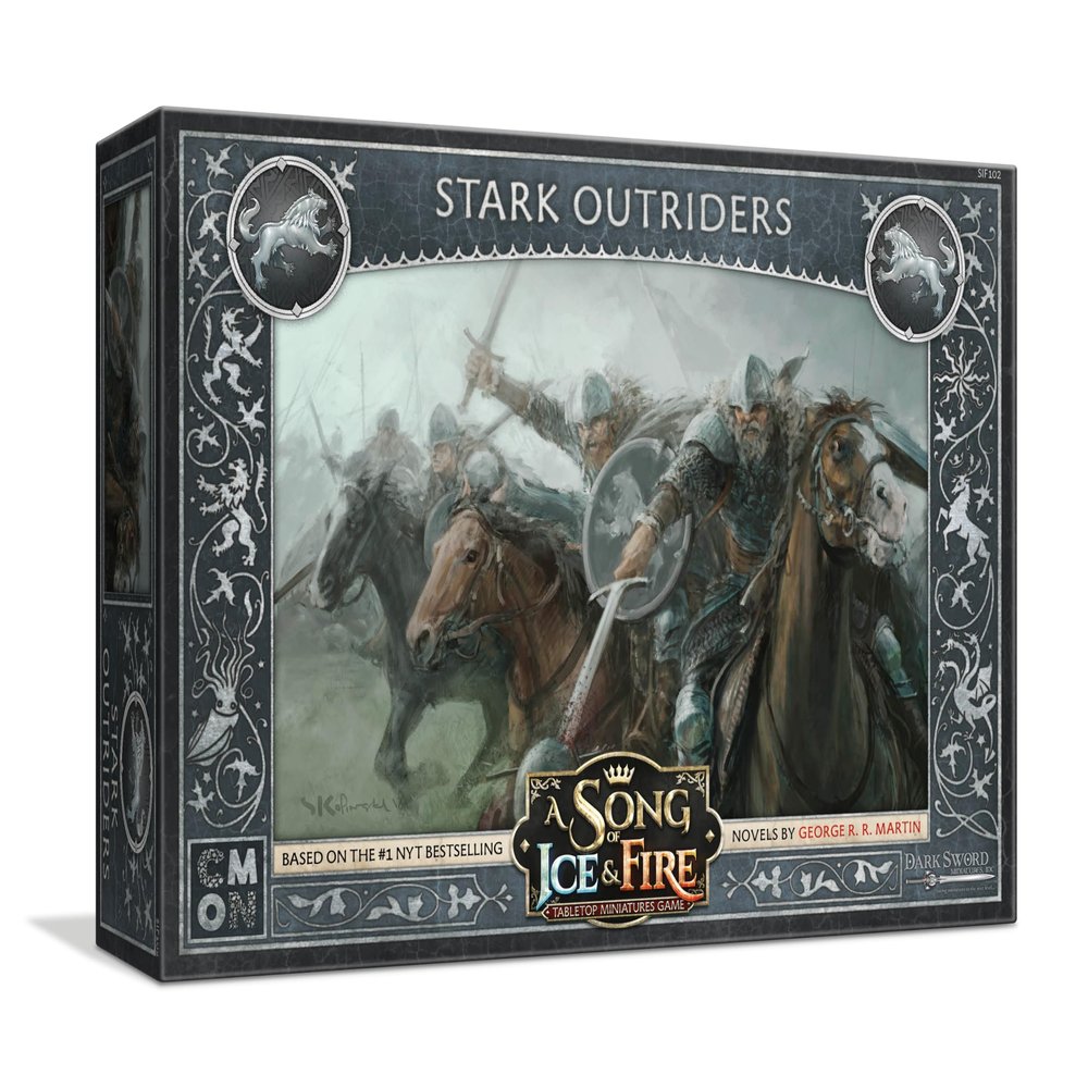 A Song of Ice and Fire Tabletop Miniatures Game Stark Outriders Unit Box - Swift and Lethal Riders of House Stark! Strategy Game for Adults, Ages 14+, 2+ Players, 45-60 Minute Playtime, Made by CMON