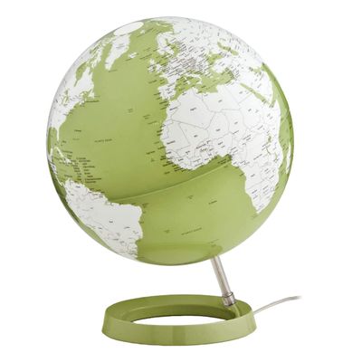 Waypoint Geographic Light & Color Globe, 12" Illuminated Designer Series World Globe, Elegant, Minimalist Decorative Globe for Home and Office Decor, Green