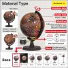 Mapsoft Prime Red Mars Globe, 30cm/12", R-30, Red Planet, Mars Map, Mars Atlas, Mars Poster, Planet Globe view 4