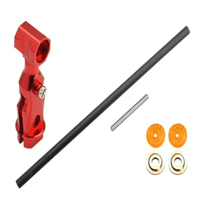Microheli Aluminum Main Rotor Hub w/Carbon Shaft Set (RED) - ESKY 150X / Blade 70 S