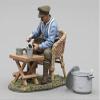 Thomas Gunn Miniatures World War 1 GW067A Allied Cook Repairing Pans 1:30 Scale Pewter view 2