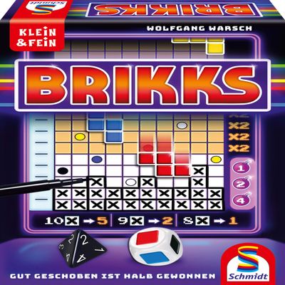 Schmidt Spiele 49346 Brikks Dice Game from The Klein & Fein Series, Multi-Coloured