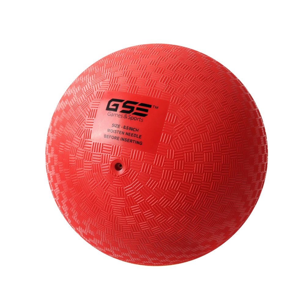 GSE Games & Sports Expert 8.5" Red Inflatable Playground Ball, Kickball, Bouncy Dodge Ball, Handball for Kids/Adults, Perfect for Recess Ball Games, Gym, Yoga Exercises, Schools Sports Activities