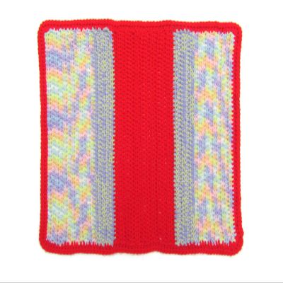 Pastels & Bright Red Baby Throw
