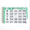 United Novelty 1 on Single Face Bingo Pushout/Punchout Paper Cards-Pack of 250-Green Border view 1