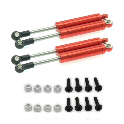 4-Pack Shock Absorber Damper Internal Spring 102mm for 1/10 Crawler Truck HSP HPI AXIAL Tamiya LOSI RC Car Metal Upgraded Parts(red)