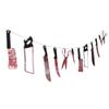 12pcs Bloody Weapons Horro bloody Weapons Banner Halloween Bloody Weapons Garland for Halloween Party Hanging Decorations view 1