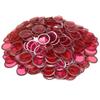 MR CHIPS Magnetic Bingo Chips with Metal Ring 3/4 Inch 300 Upgraded Pieces Red Transparent - Available in 7 Colors A Reusable Storage Bag view 1