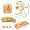 GSE Games & Sports Expert Deluxe Bingo Game Set with Large Brass Cage, 10 Shutter Slide Bingo Cards, Wood Master Board & 7/8" Calling Balls for Large Groups, Parties, Game Night view 2