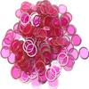 MR CHIPS Magnetic Bingo Chips with Metal Ring 3/4 Inch 100 Upgraded Pieces Pink Transparent Available in 7 Colors A Reusable Bag view 1