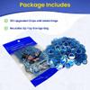 MR CHIPS Magnetic Bingo Chips with Metal Ring 3/4 Inch 100 Upgraded Pieces BlueTransparent Available in 7 Colors A Reusable Bag view 2