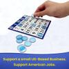 MR CHIPS Magnetic Bingo Chips with Metal Ring 3/4 Inch 100 Upgraded Pieces BlueTransparent Available in 7 Colors A Reusable Bag view 3